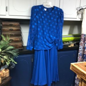In The Mood London Paris New York royal blue dress size 16